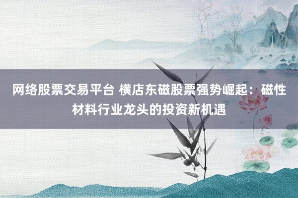 网络股票交易平台 横店东磁股票强势崛起：磁性材料行业龙头的投资新机遇